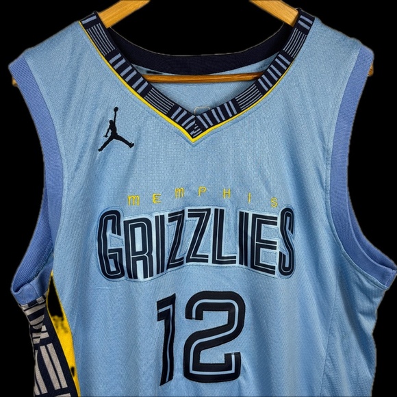 Swingman Authentics NBA Jersey Sz 48 Memphis Grizzlies # 12 Ja Morant Blue - Picture 2 of 8